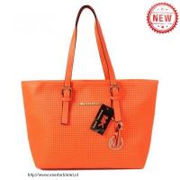 michael kors jet set geperforeerd reizen klein oranje bakken Tassen Model 647h0899